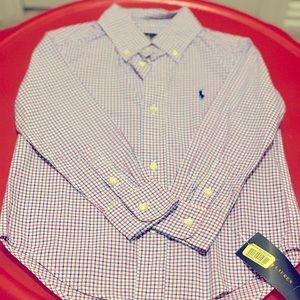 Polo Ralph Lauren - 3T pink/blue shirt